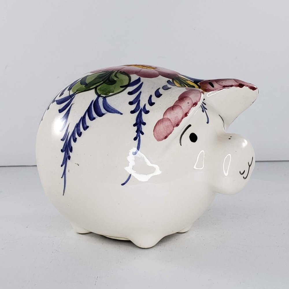 Portugal Piggy Bank Handmade Hand Painted Decorative Ceramic